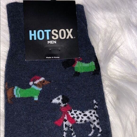 New Hot Sox “Holiday Dogs” socks size 10-13 - Picture 2 of 4